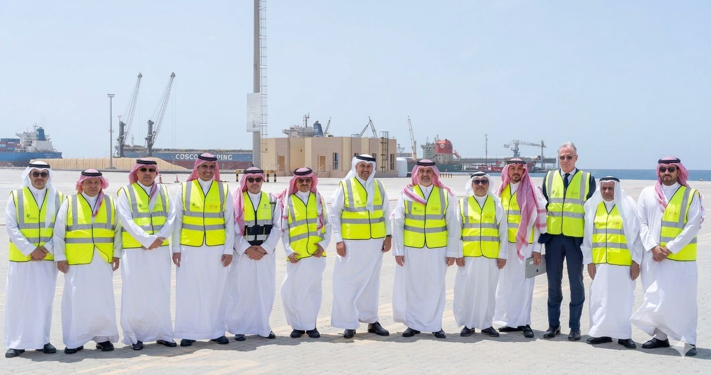 وزيرا النقل والاستثمار في جولة تفقدية لميناء الملك عبدالله بمحافظة رابغ