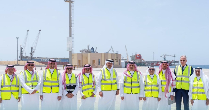 Ministers of Transport and Investment Inspect King Abdullah Port in Rabigh